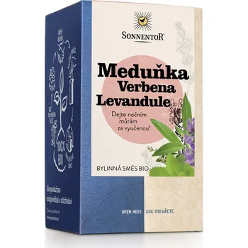 Horký nápoj Sonnentor Meduňka–verbena–levandule bio 23,4 g, porc. dvoukomorový