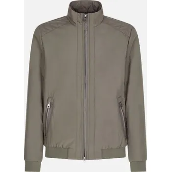 Tmavě zelená pánská prošívaná bunda Geox Damiano - Pánské GEOX hnědá 2920996