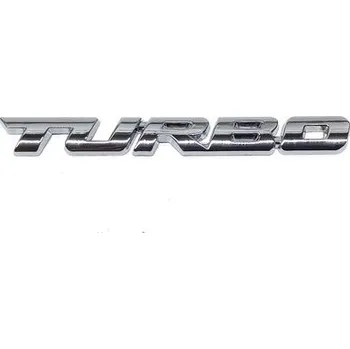 Znak automobilu Znak Turbo nápis chrom