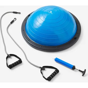 Balanční podložka DOMYOS Balanční podložka na fitness bosu oboustranná s gumami MODRÁ