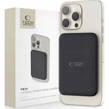 Powerbanka Powerbanka 5000 mAh TECH-PROTECT PB10 LifeMag MagSafe černá