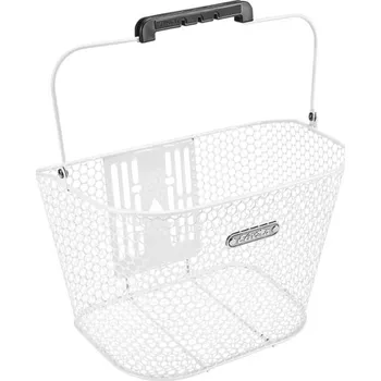 Košík na láhev Přední koš ELECTRA Honeycomb s uchem - White
