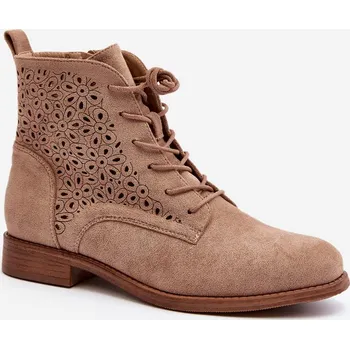 Dámské kozačky Dámské botky se vzorem S.Barski HY66-136 Barva: Béžová, Velikost: 40