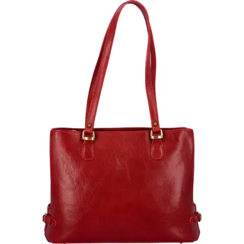 Luxusní dámská kožená kabelka Iris, červená