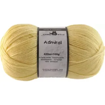 Příze Schoppel Wolle Admiral 0320 Vanille (Ponožková příze Admiral 0320 Vanille)