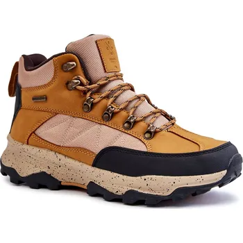 Pánská běžecká obuv Pánské zateplené trekové boty Cross Jeans KK1R4019C Barva: Béžová, Velikost: 44