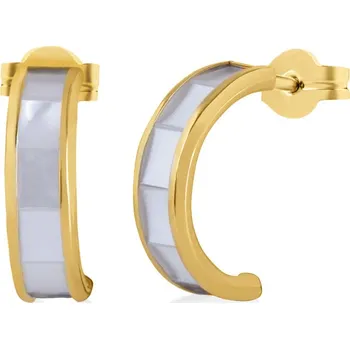 Náušnice Brilio Půvabné náušnice ze žlutého zlata s perletí 14/148.651/6NC + 2 měsíce na vrácení zboží