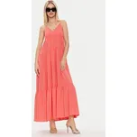 Sisley Letní šaty 43A2LV05P Korálová Loose Fit 48