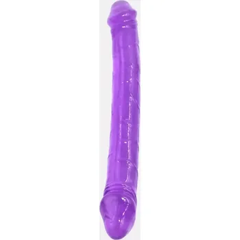 Dildo Oboustranné dildo DK Toys Double Trouble 37,5 cm - Fialová