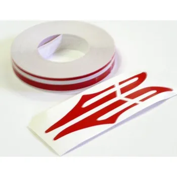 Samolepicí dekorace na vozidlo Samolepka proužek červená