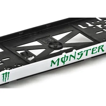 Držák SPZ Podložka pod SPZ MONSTER bíla lišta (2ks)