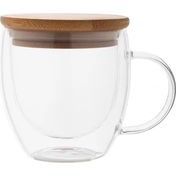 Grobina Mini skleněný termo hrnek průhledná