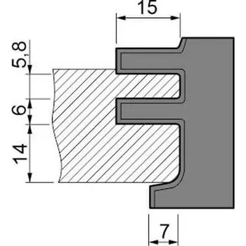 Příslušenství k frézce VBD 40,0x29,0x2,0 - 14mm pro sadu na dveřní zárubně 49105