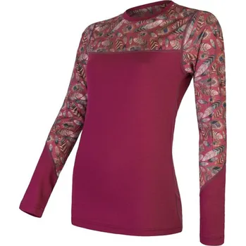 Dámské tričko SENSOR MERINO IMPRESS lilla feather XL