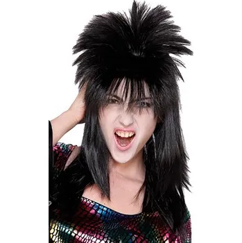 Karnevalová paruka Paruka Melena punk černá