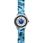 CLOCKODILE Svítící modré chlapecké dětské hodinky ARMY s maskáčovým vzorem CWB0030