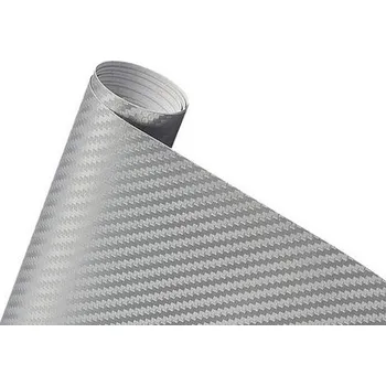 Polep vozidla Karbonová fólie stříbrná 127 x 30 cm