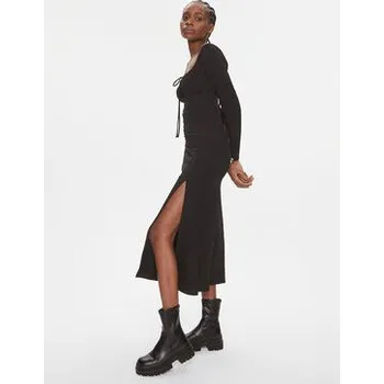 Dámské šaty HUGO Každodenní šaty Navenda 50508645 Černá Regular Fit XL
