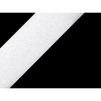 Suchý zip plyš šíře 30 mm bílý, barva Bílá