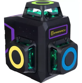 Měřící laser Ermenrich LV50 PRO + dálkové ovládání + pouzdro + držák ve tvaru L + AC adaptér (USB Type-C)