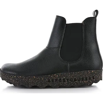 Dámská zimní obuv ČERNÉ KOTNÍKOVÉ NAZOUVACÍ BOTY ASPORTUGUESAS Caia