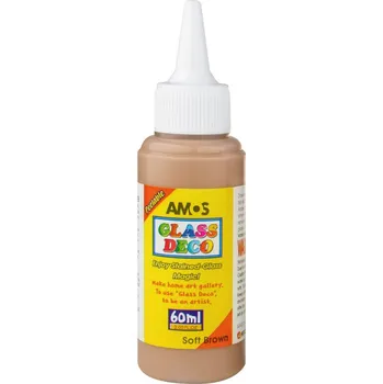 Speciální výtvarná barva AMOS Slupovací barva na sklo - různé barvy - 60ml Barva: světle hnědá