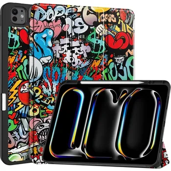 Pouzdro na tablet Patte zavírací pouzdro na iPad Pro 13 (2024) - graffiti