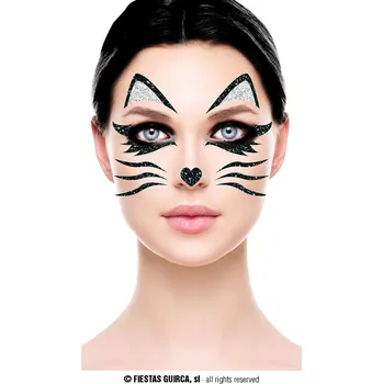 Guirca Nálepka na obličej kočka 20x20 cm