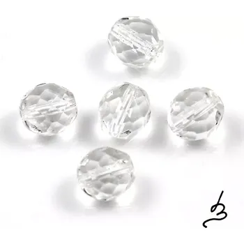 Korálek Ohňovky korálky broušené 10mm čiré – 10 ks