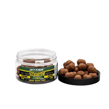 Boilies Jet Fish Vyvážené Boosterované Dumbles Legend Range Seafood Švestka Česnek 200ml Průměr: 12mm, Objem: 200ml