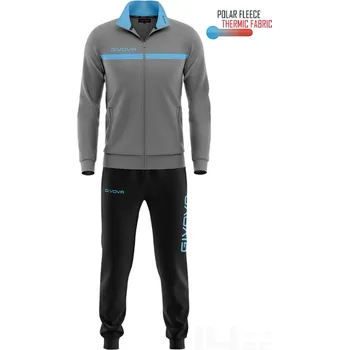 Souprava GIVOVA ONE, barva 2324 tmavě šedá - tyrkysová, velikost 3XS