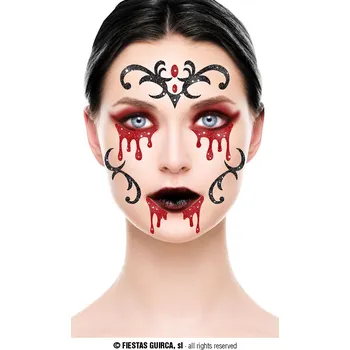 Guirca Nálepka na obličej upír 20x20 cm