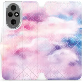 Pouzdro na mobilní telefon Flipové pouzdro Mobiwear - Honor 200 - MR02S Vodovkové obrazce (Knížkové flip pouzdro, obal, kryt na mobil Honor 200 - MR02S Vodovkové obrazce, materiál Umělá kůže + TPU - ochrana 360°, stojánek, silikonová vanička, magnetické zavírání)