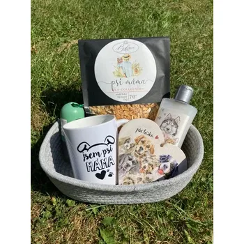 Dárkový potravinový koš Dárkový koš pro pejskařky – originální dárek pro milovnice psů