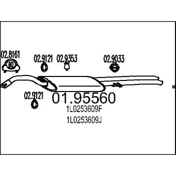 Auto-moto Zadní tlumič výfuku MTS 01.95560