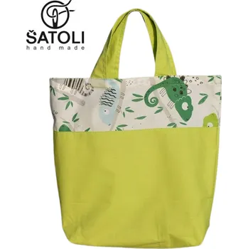 Nákupní taška Šatoli.cz Dětská nákupní taška Chameleoni na limetkové