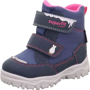 Dívčí zimní obuv Zimní boty Superfit Husky1 Blau/Pink 1-006047-8010 s membránou 27, Vnitřní délka boty: 17,5 cm