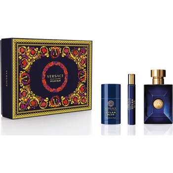 Kosmetická sada Versace Dylan Blue Dárková sada, Toaletní voda EDT 100ml + Toaletní voda EDT 10ml + deostick 75ml