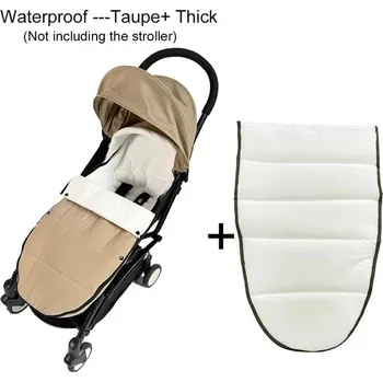 Přeprava dětí Voděodolný zimní fusak pro miminka do kočárku nebo golfek s vložkou nebo bez Varianta: Taupe s vložkou