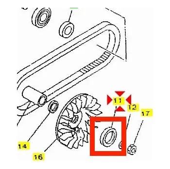 Motor pro motocykl Yamaha Polořemenice - podložka č.11 9020116X0400