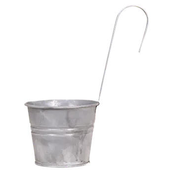 Obal na květináč Závěsný obal na květináč kovový, vnitřní ø: 15,5 cm, 37 cm, kov, stříbrná matná 2-03303-SL