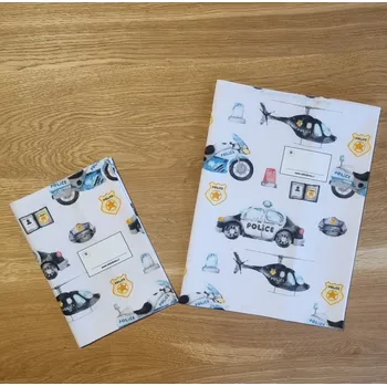 Obal na sešit Nebe doma Látkový barevný obal - policie - A4, A5 na knihu, učebnici, sešit, slabikář (univerzální) Velikost: A4