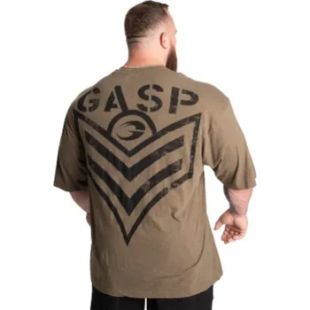 Pánské tričko Gasp SLUB IRON TEE WASHED GREEN – tričko Gasp seprané zelené Velikost: S