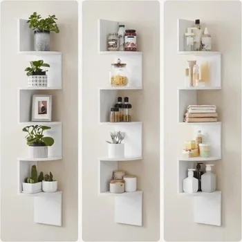 Paradox Rohová police REGALO WOOD / Bílá