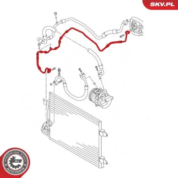 Vedení klimatizace Vysokotlaké / nízkotlaké vedení, klimatizace ESEN SKV 43SKV559