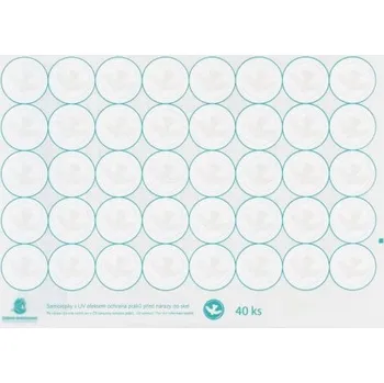 samolepka UV Ptačí samolepky na sklo - kolečka 40ks