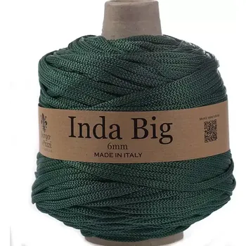 Příze Borgo de Pazzi Inda Big 18 Tmavě zelená (Špagátová příze Inda Big Tmavě zelená)