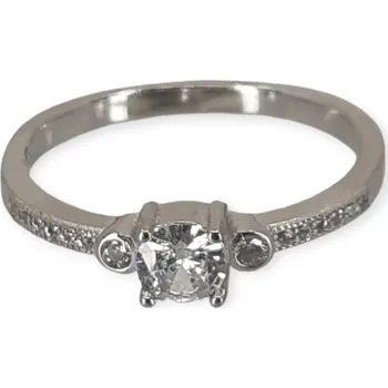 Prsten Stříbrný zásnubní prsten Zeri 2537 se zirkony Velikost prstenu: 62/19,7