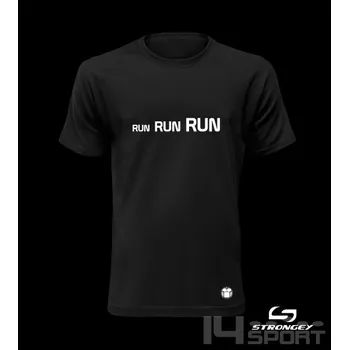 Chlapecké triko STRONGEY RUN RUN RUN BLACK, velikost 5 let