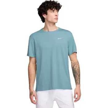 Pánské tréninkové tričko Nike DRI-FIT MILER 2XL Tyrkysová, Bílá